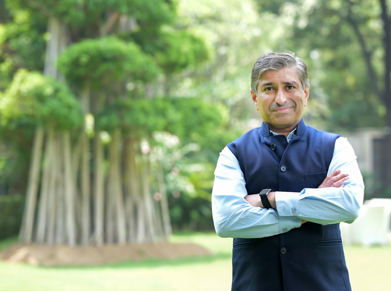 Chairman Ratul Puri during an interview on India's renewable energy future.