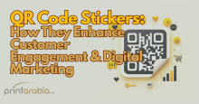 a Large QR code “sticker” Around it, arrange abstract engagement icons—chat bubbles, hearts, shopping carts, analytics bars, suggesting digital connectivity