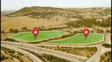 Aerial view of Omaxe Super Corridor residential plots in Super Corridor, Indore - pre-launch project by Omaxe Group.
