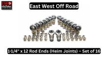 High articulation Heim Joint with stainless steel misalignment spacers