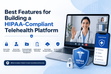 Discover the essential features required to build a HIPAA-compliant telehealth platform, including secure video calls, EHR integration, encrypted data storage, patient management, and compliance tools.
