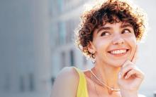 woman after deep teeth cleaning