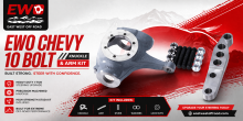 Crossover steering vs push pull guide for Dana 44 and Chevy 10 Bolt builds with EWO machined knuckle and high steer arm.