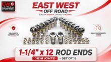1-1/4" x 12 Rod Ends (Heim Joints) – Set of 16