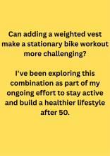 How to ride a stationary bike wearing a weighted vest
