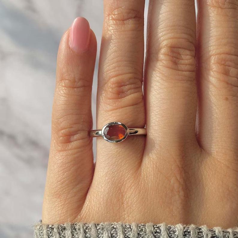 Orange Kyanite Ring