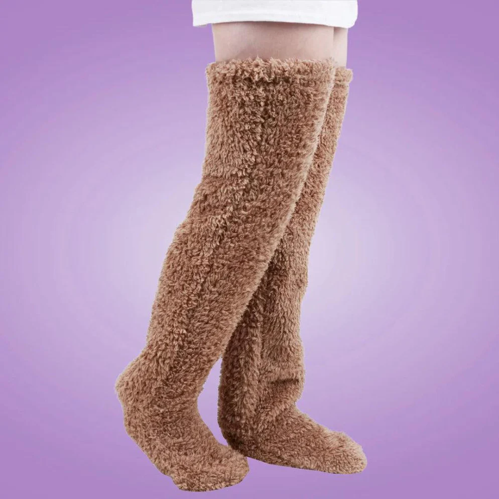 Fluffy Cuddle Sock Slippers