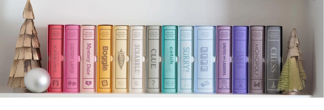Vintage bookshelf edition games