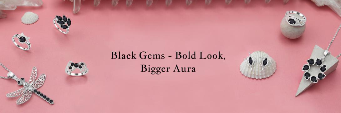 Black gemstones