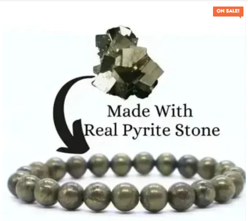 pyrite crystal bracelet