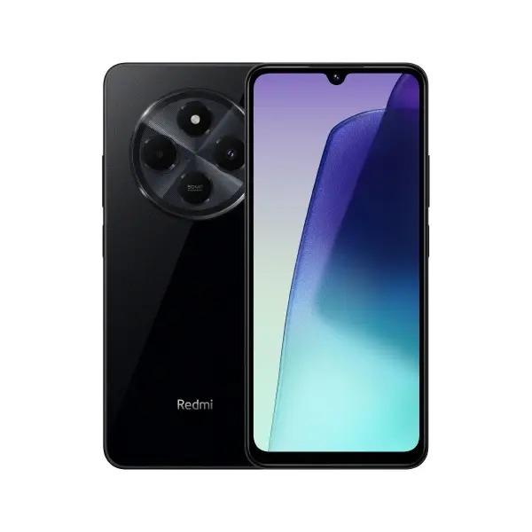 smartphone in lavender color with dual rear cameras and display.
