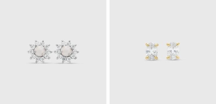 cremation ashes earrings, cremation stud earrings