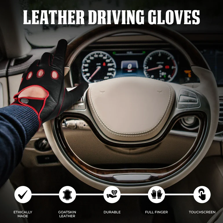 motorcycle leather riding gloves