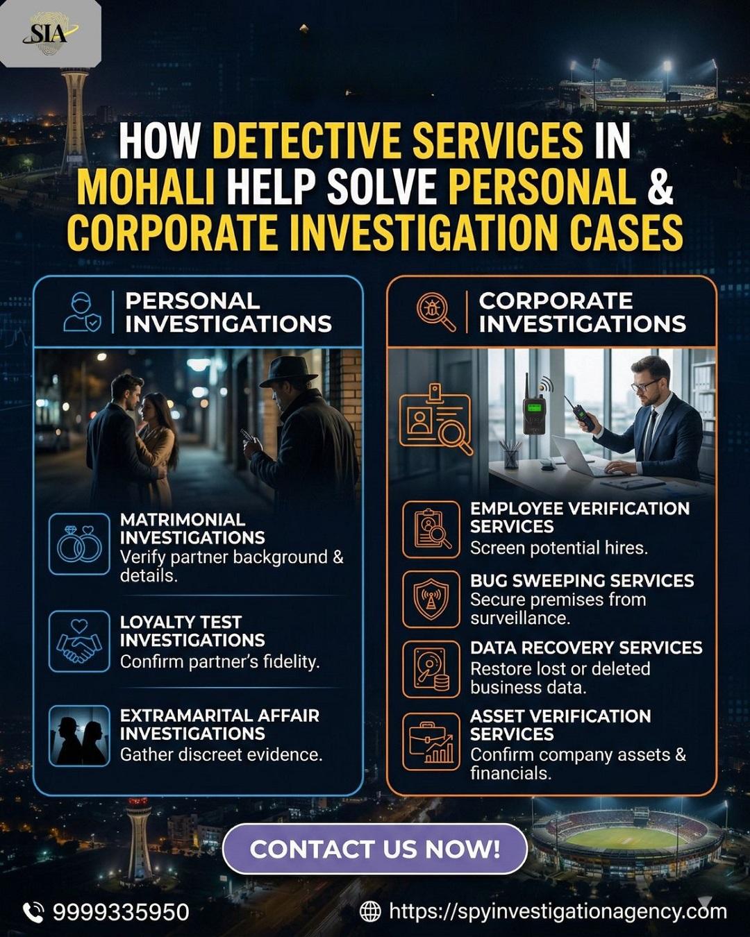 How Detective Services in Mohali Help Solve Personal & Corporate Investigation Cases