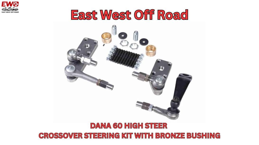 Eliminate bump steer with a heavy-duty Dana 60 crossover steering kit. Includes 1.25" billet arms, 1-ton steering ends, and a springless bronze bushing setup.