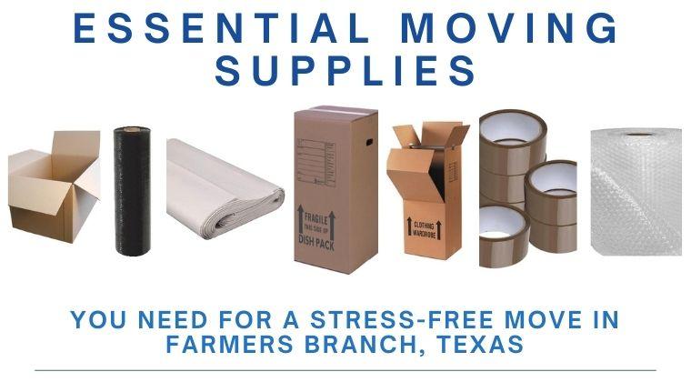 Essential Moving Supplies You Need for a Stress-Free Move in Farmers Branch, Texas by DFW Moving Supplies Inc