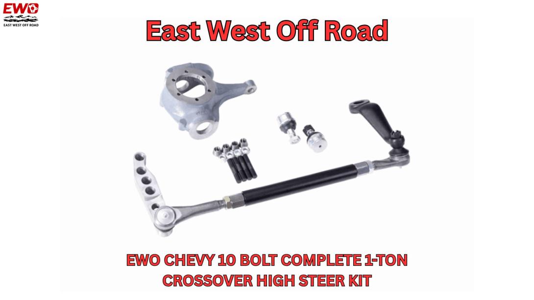 Transform your lifted K5 Blazer or classic Chevy! Discover the EWO complete crossover high steer kit with 1.25" billet arms and heavy-duty DOM drag link.