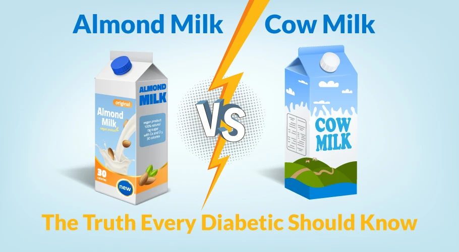 Almond Milk vs Cow Milk for Diabetes