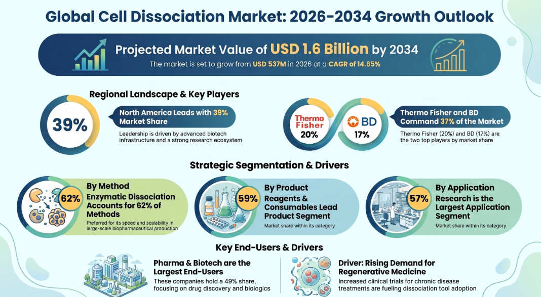 Cell Dissociation, Cell Dissociation Industry, Cell Dissociation Market, Cell Dissociation Market Size, Cell Dissociation Market Share, Cell Dissociation Market Trends, Cell Dissociation Market Growth, Cell Dissociation Market Demand