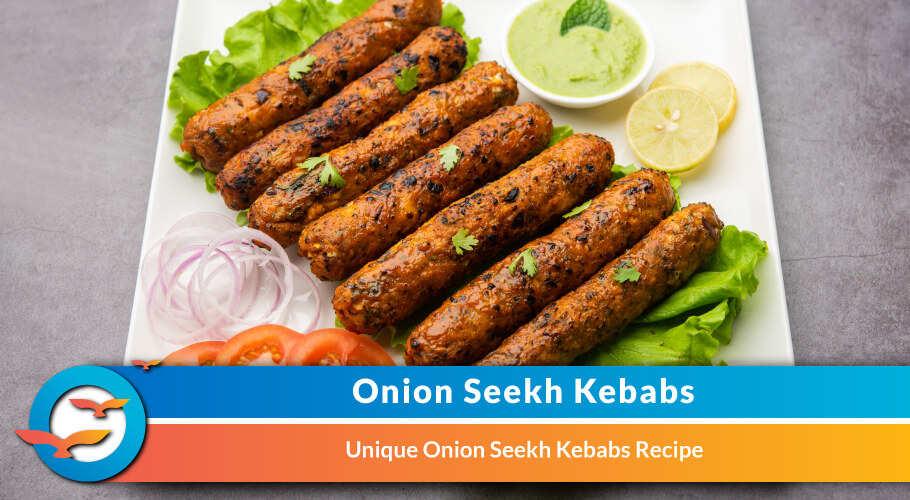 Onion Seekh Kebab Recipe
