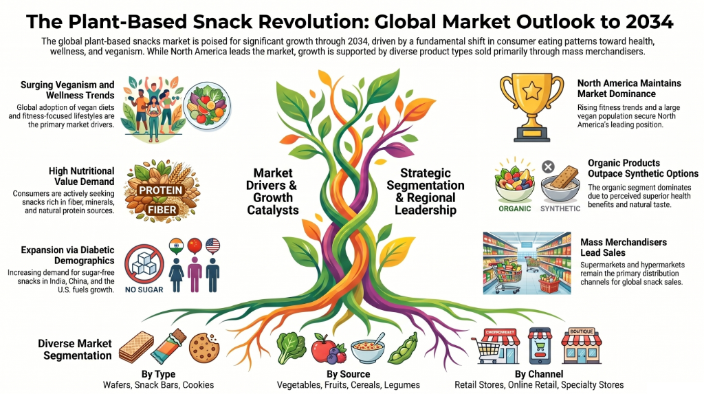 Plant based Snacks, Plant based Snacks Industry, Plant based Snacks Market, Plant based Snacks Market Size, Plant based Snacks Market Share, Plant based Snacks Market Trends, Plant based Snacks Market Growth, Plant based Snacks Market Demand