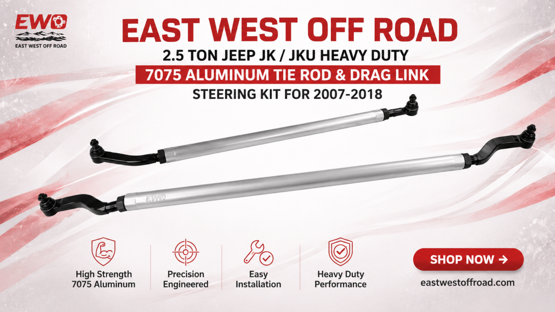 Jeep JK Tie Rod and Drag Link Kit | 2.5-Ton 7075