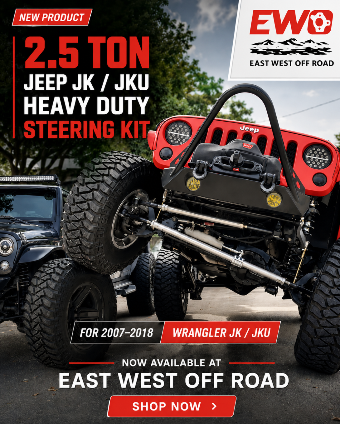 Jeep JK Tie Rod & Drag Link Kit | 2.5 Ton