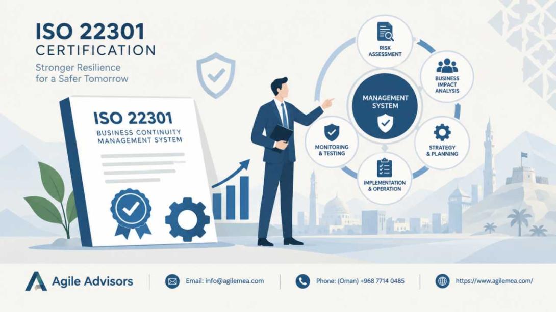 Discover how BCM consultants and ISO 22301 consultants in Oman help organizations build resilience, meet international standards, and protect operations. Agile Advisors offers expert guidance for business continuity success in Oman.