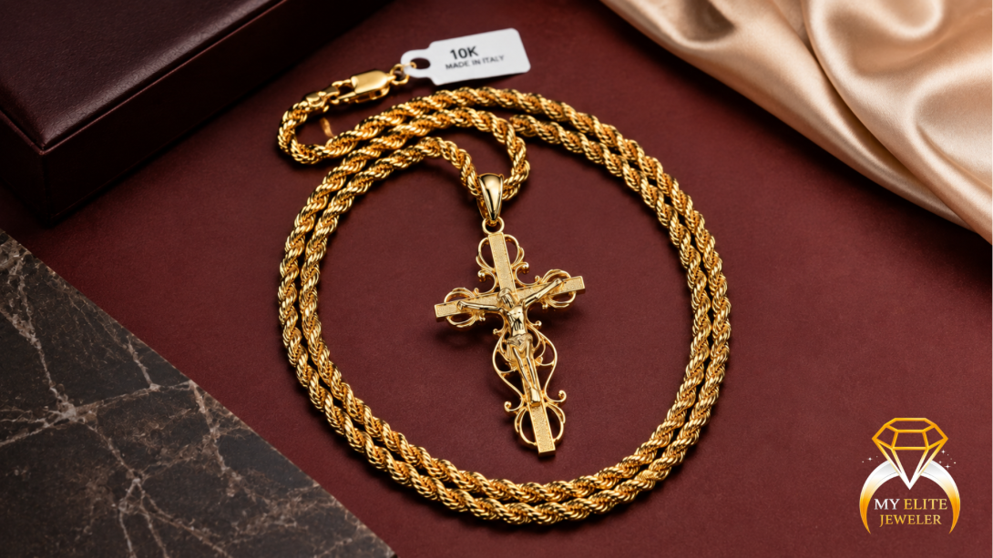 Buy 10K 14K Cuban Chain Rope Chain in Texas USA