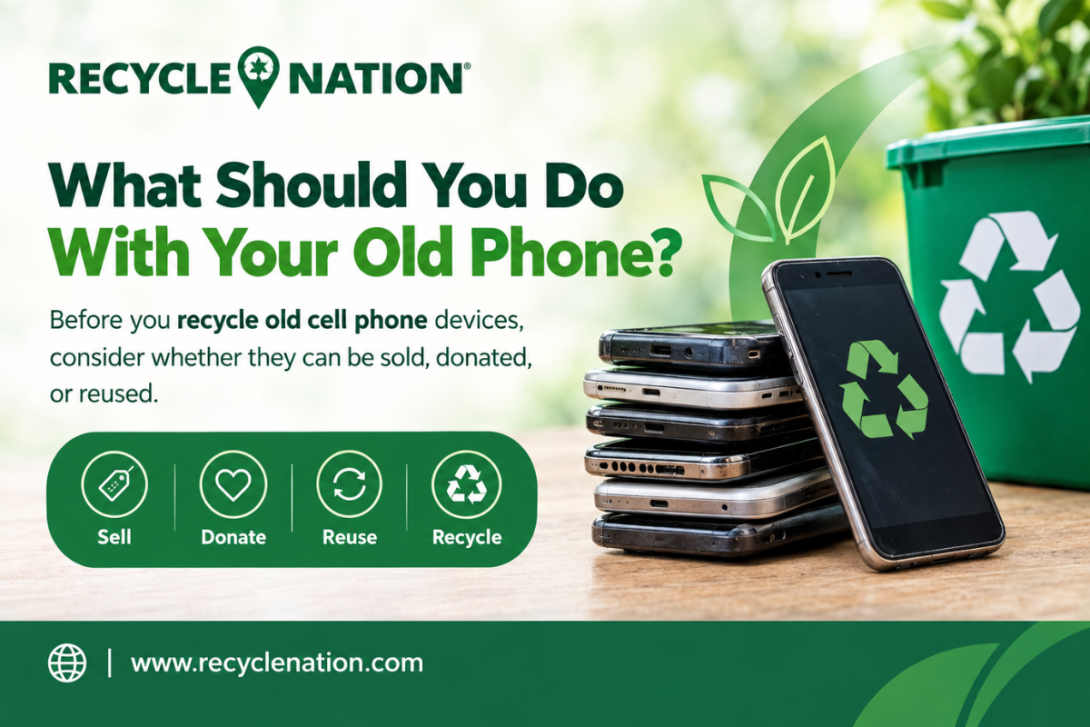 this image shows what we should do before decision making of recycling old cell phone